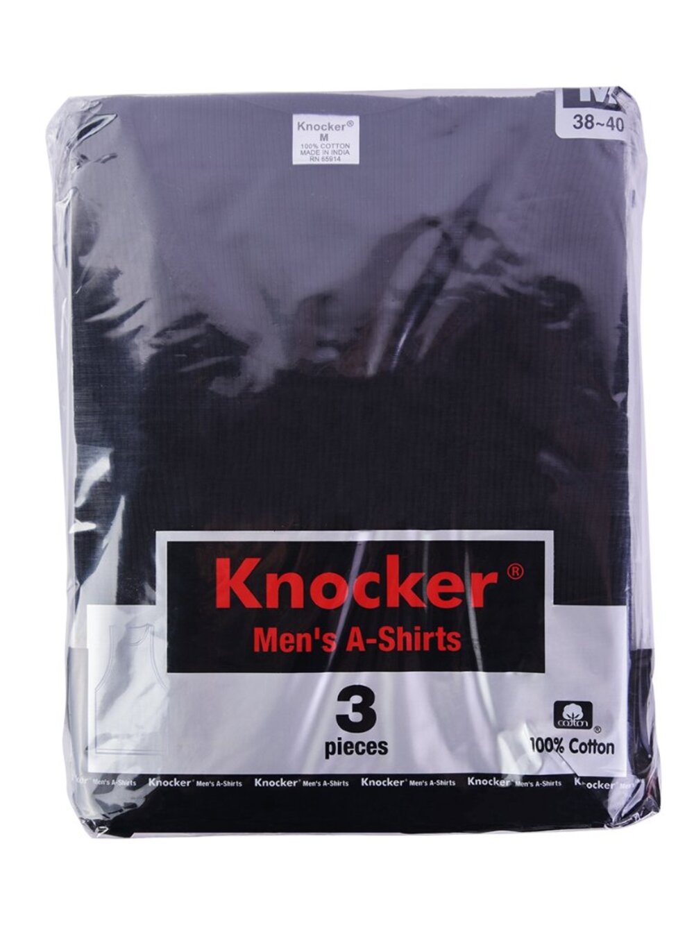 $10 SALE PACK OF 3 - Men's 100% Cotton Black A-Tanks